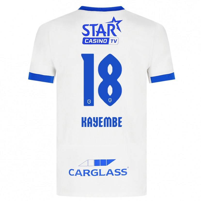 Danxen Kinderen Joris Kayembe #18 Wit Blauw Uitshirt Uittenue 2026/27 T-Shirt