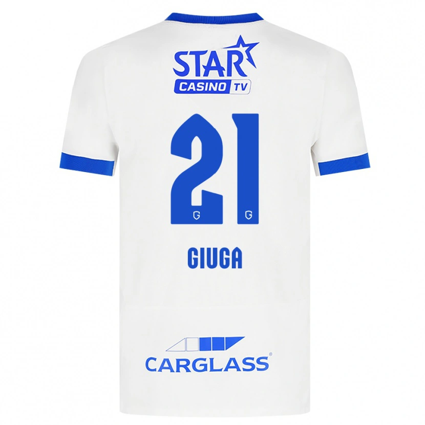Danxen Kinderen Anissa Giuga #21 Wit Blauw Uitshirt Uittenue 2026/27 T-Shirt