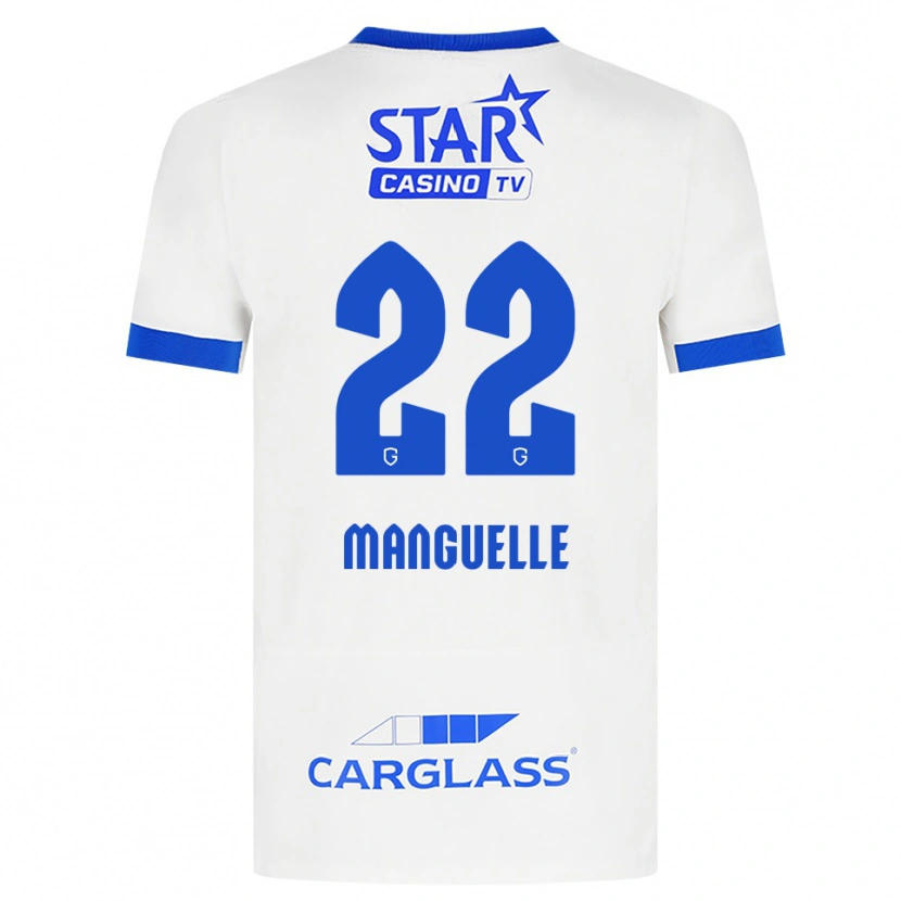 Danxen Kinderen Brad Manguelle #22 Wit Blauw Uitshirt Uittenue 2026/27 T-Shirt