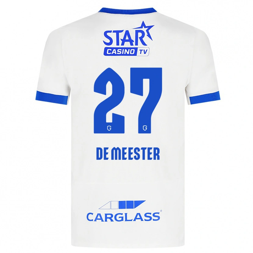 Danxen Kinderen Joyce De Meester #27 Wit Blauw Uitshirt Uittenue 2026/27 T-Shirt