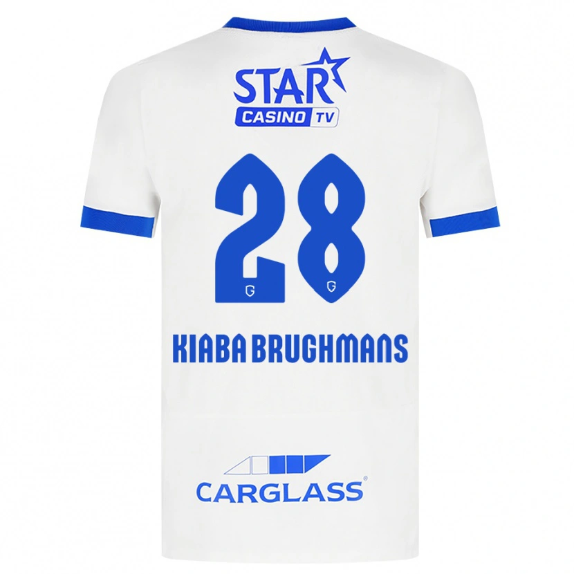 Danxen Kinderen Lucca Brughmans #28 Wit Blauw Uitshirt Uittenue 2026/27 T-Shirt