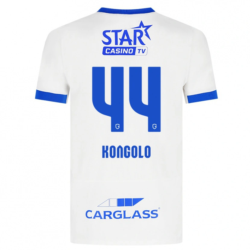 Danxen Kinderen Josué Kongolo #44 Wit Blauw Uitshirt Uittenue 2026/27 T-Shirt