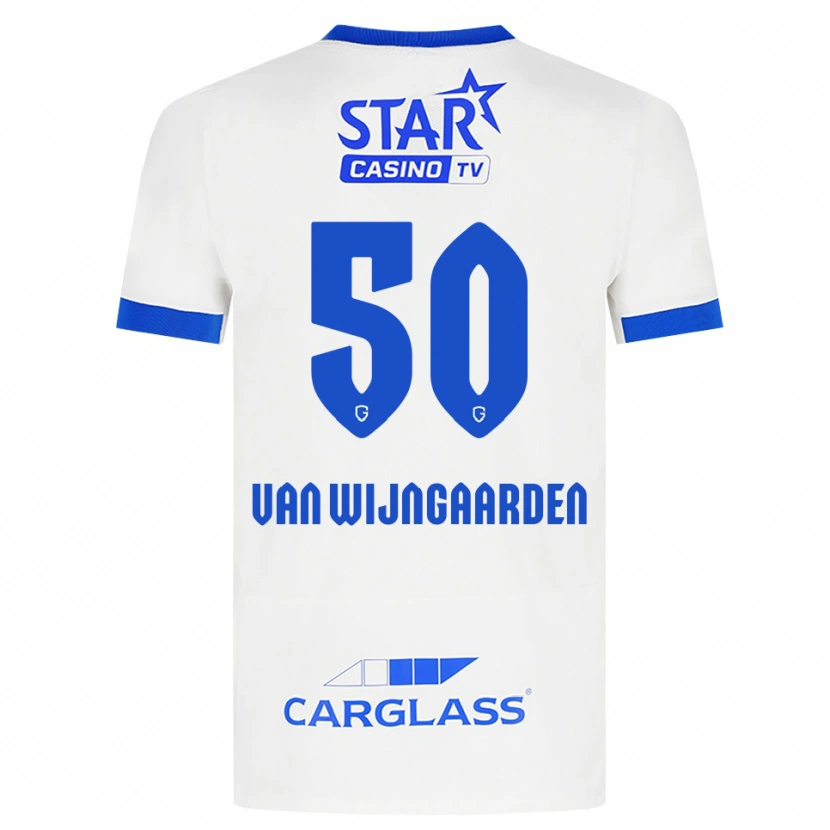 Danxen Kinderen Maren Van Wijngaarden #50 Wit Blauw Uitshirt Uittenue 2026/27 T-Shirt