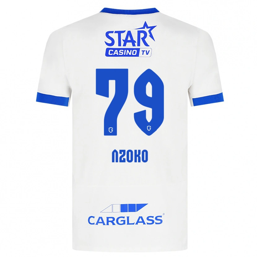 Danxen Kinderen Djoully Nzoko #79 Wit Blauw Uitshirt Uittenue 2026/27 T-Shirt