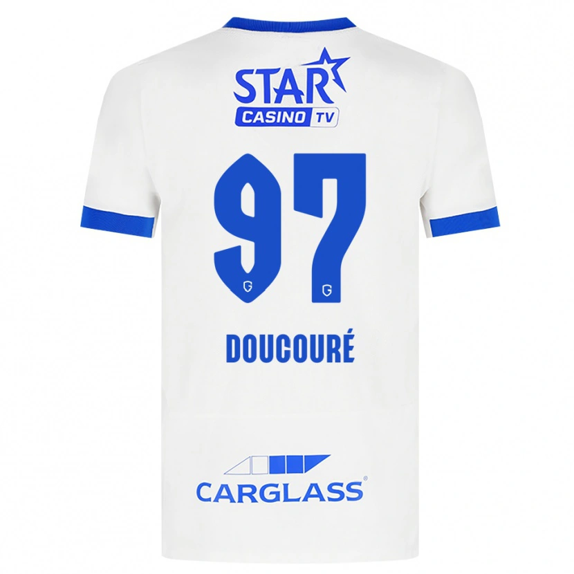 Danxen Kinderen Emile Doucouré #97 Wit Blauw Uitshirt Uittenue 2026/27 T-Shirt
