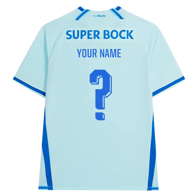 Danxen Kinderen Uw Naam #0 Licht Hemelsblauw Blauw Thuisshirt Derde Tenue 2026/27 T-Shirt