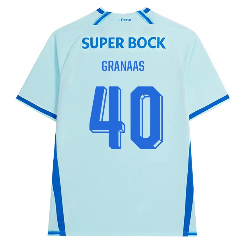 Danxen Kinderen Eirik Granaas #40 Licht Hemelsblauw Blauw Thuisshirt Derde Tenue 2026/27 T-Shirt