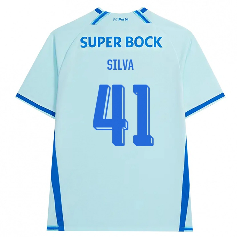 Danxen Kinderen Gonçalo Silva #41 Licht Hemelsblauw Blauw Thuisshirt Derde Tenue 2026/27 T-Shirt