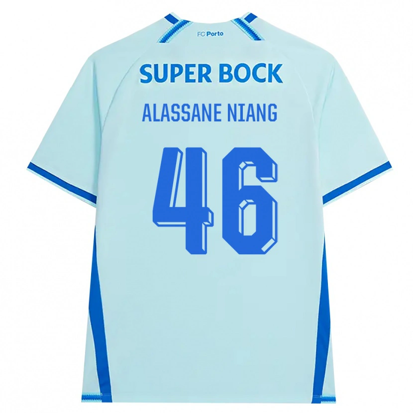 Danxen Kinderen Mame Alassane Niang #46 Licht Hemelsblauw Blauw Thuisshirt Derde Tenue 2026/27 T-Shirt