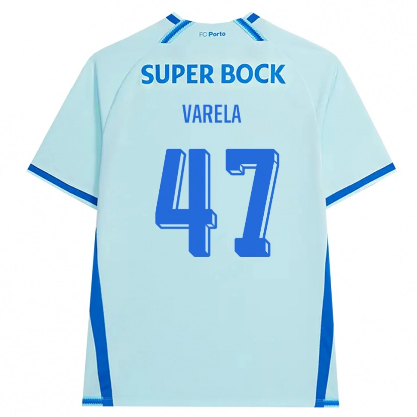 Danxen Kinderen Cardoso Varela #47 Licht Hemelsblauw Blauw Thuisshirt Derde Tenue 2026/27 T-Shirt