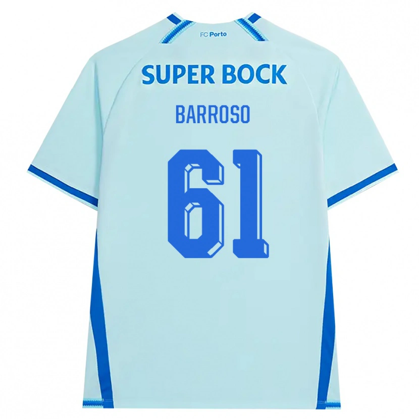 Danxen Kinderen Francisco Barroso #61 Licht Hemelsblauw Blauw Thuisshirt Derde Tenue 2026/27 T-Shirt