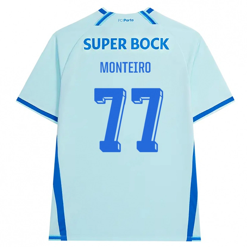 Danxen Kinderen Rui Monteiro #77 Licht Hemelsblauw Blauw Thuisshirt Derde Tenue 2026/27 T-Shirt