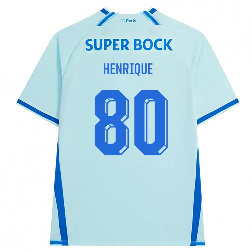Danxen Kinderen Kaio Henrique #80 Licht Hemelsblauw Blauw Thuisshirt Derde Tenue 2026/27 T-Shirt