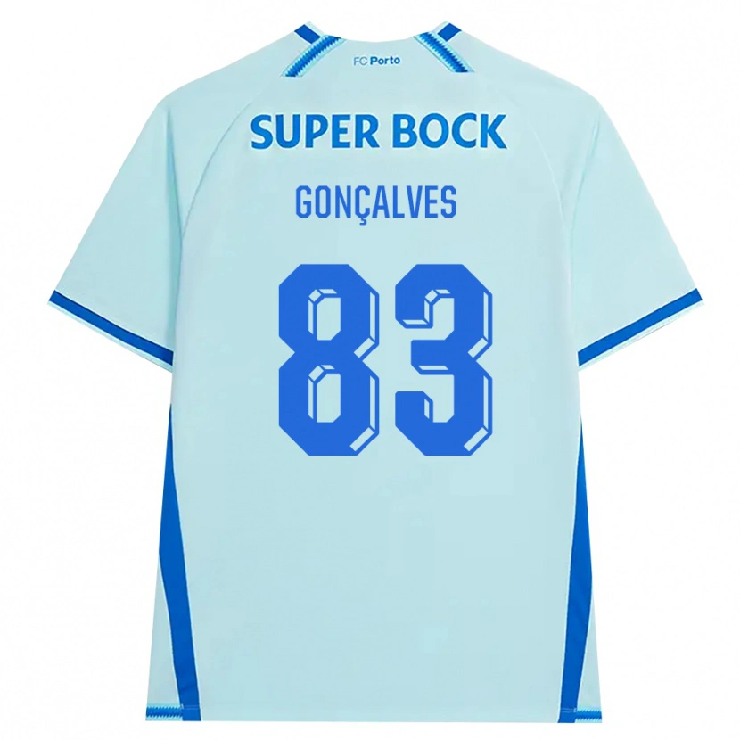 Danxen Kinderen Rodrigo Gonçalves #83 Licht Hemelsblauw Blauw Thuisshirt Derde Tenue 2026/27 T-Shirt