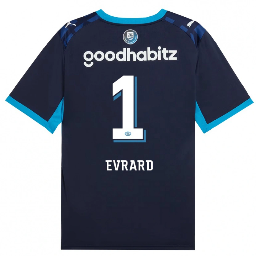 Danxen Kinderen Nicky Evrard #1 Hemelsblauw Koninklijkblauw Thuisshirt Derde Tenue 2026/27 T-Shirt