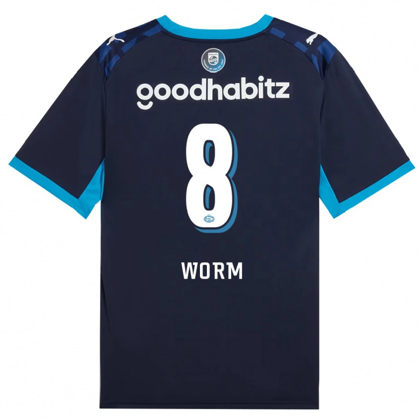Danxen Kinderen Siri Worm #8 Hemelsblauw Koninklijkblauw Thuisshirt Derde Tenue 2026/27 T-Shirt