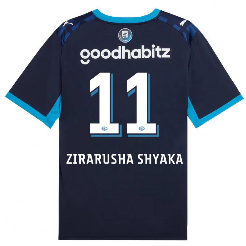Danxen Kinderen David Zirarusha Shyaka #11 Hemelsblauw Koninklijkblauw Thuisshirt Derde Tenue 2026/27 T-Shirt