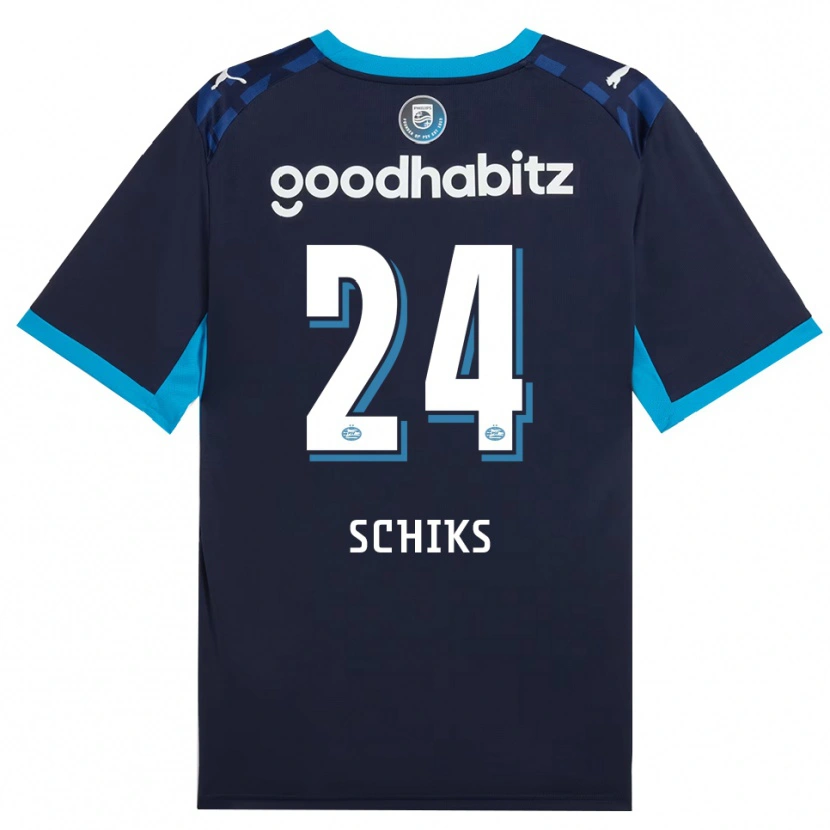 Danxen Kinderen Niek Schiks #24 Hemelsblauw Koninklijkblauw Thuisshirt Derde Tenue 2026/27 T-Shirt