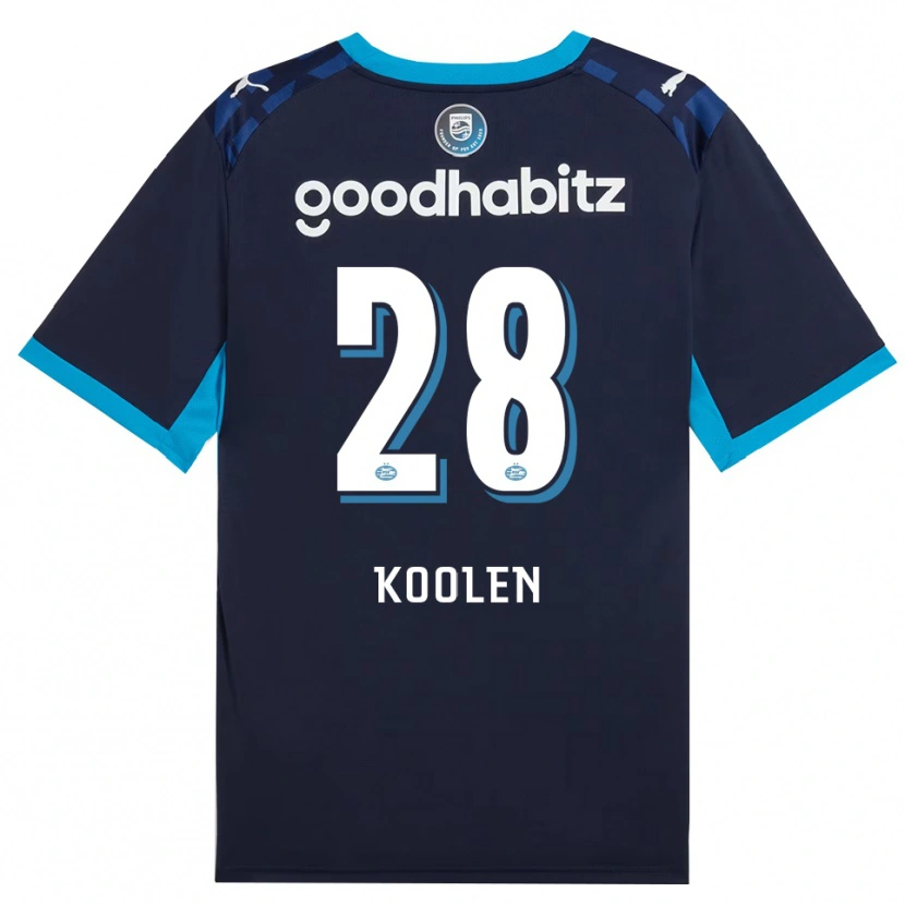 Danxen Kinderen Lars Koolen #28 Hemelsblauw Koninklijkblauw Thuisshirt Derde Tenue 2026/27 T-Shirt