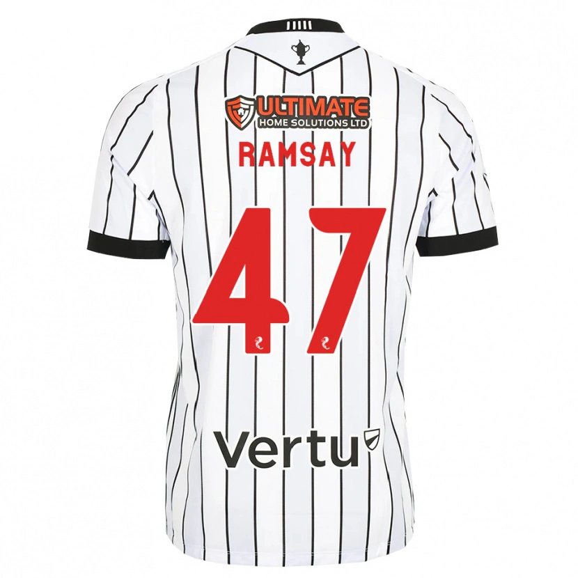 Danxen Kinderen Calvin Ramsay #47 Wit Zwart Rood Thuisshirt Thuistenue 2026/27 T-Shirt