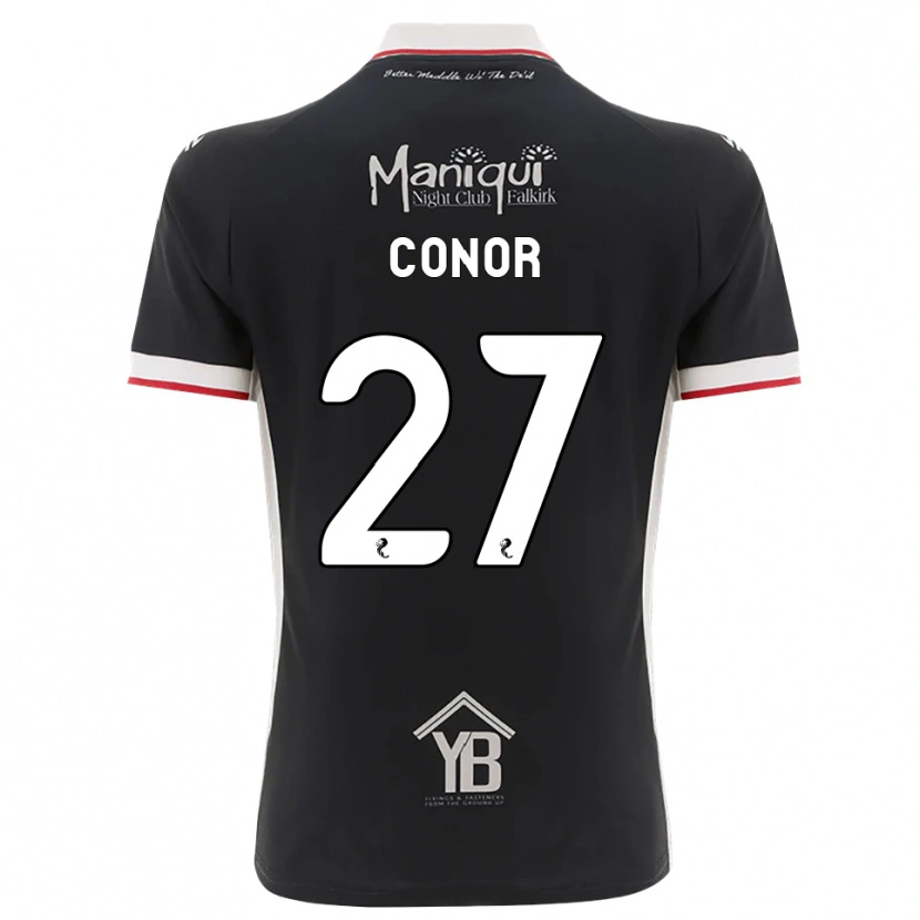 Danxen Kinderen Conor Mcleod #27 Zwart Wit Rood Thuisshirt Thuistenue 2026/27 T-Shirt