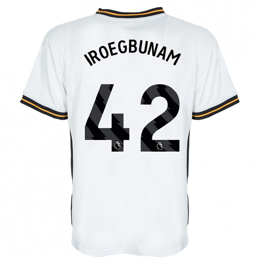 Danxen Kinderen Tim Iroegbunam #42 Wit Oranje Zwart Uitshirt Uittenue 2026/27 T-Shirt