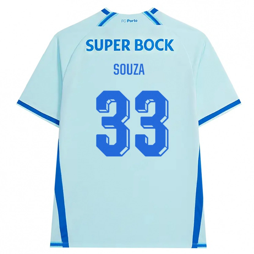 Danxen Kinderen João Victor De Souza Menezes #33 Licht Hemelsblauw Blauw Thuisshirt Derde Tenue 2026/27 T-Shirt