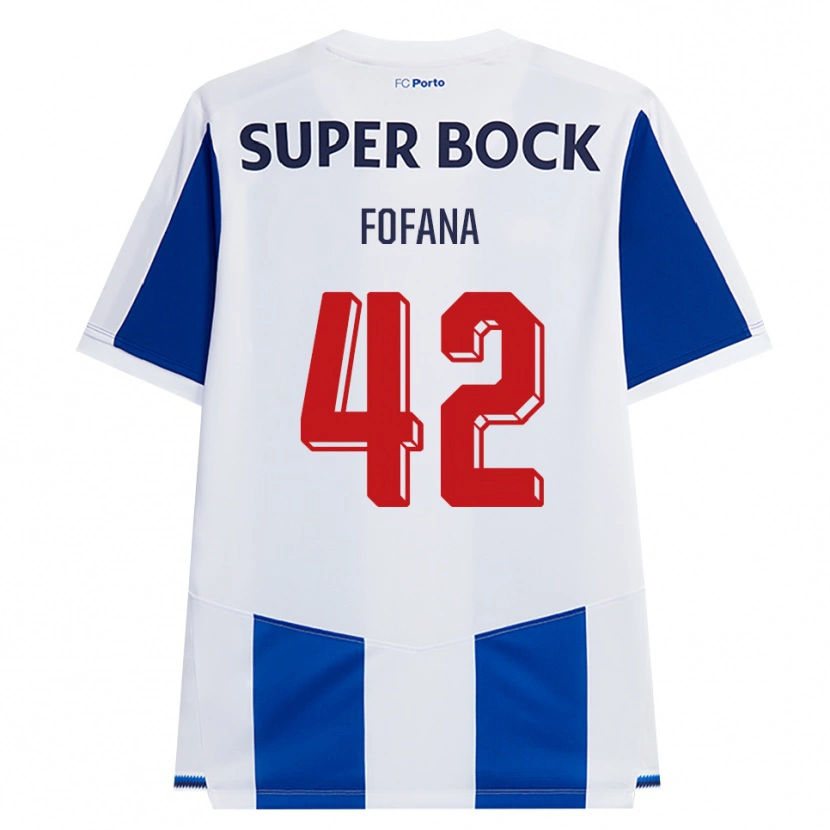 Danxen Kinderen Seko Fofana #42 Blauw Wit Rood Thuisshirt Thuistenue 2026/27 T-Shirt