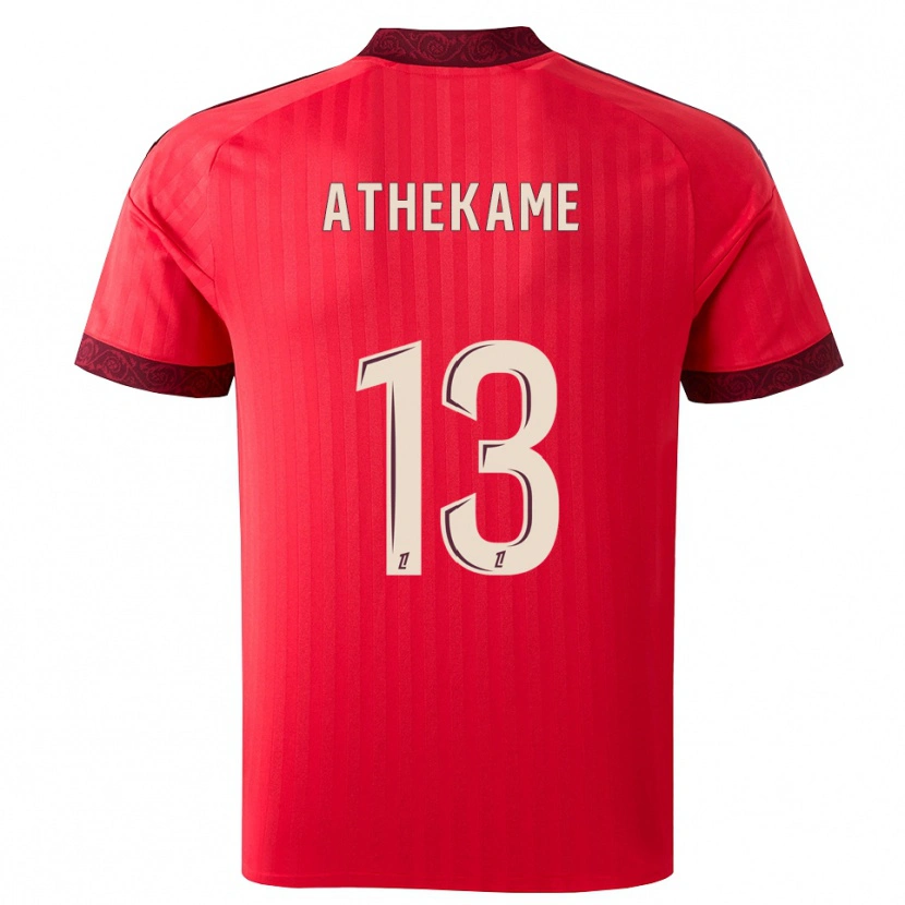 Danxen Kinderen Zachary Athekame #13 Burgundy Rood Wit Uitshirt Uittenue 2026/27 T-Shirt