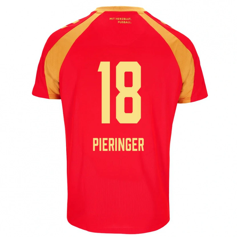 Danxen Kinderen Marvin Pieringer #18 Rood Oranje Zwart Uitshirt Uittenue 2026/27 T-Shirt