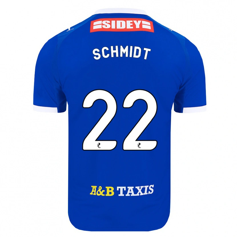 Danxen Kinderen Danny Schmidt #22 Blauw Rood Geel Thuisshirt Thuistenue 2026/27 T-Shirt