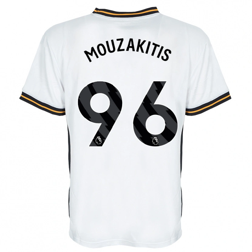Danxen Kinderen Christos Mouzakitis #96 Wit Oranje Zwart Uitshirt Uittenue 2026/27 T-Shirt