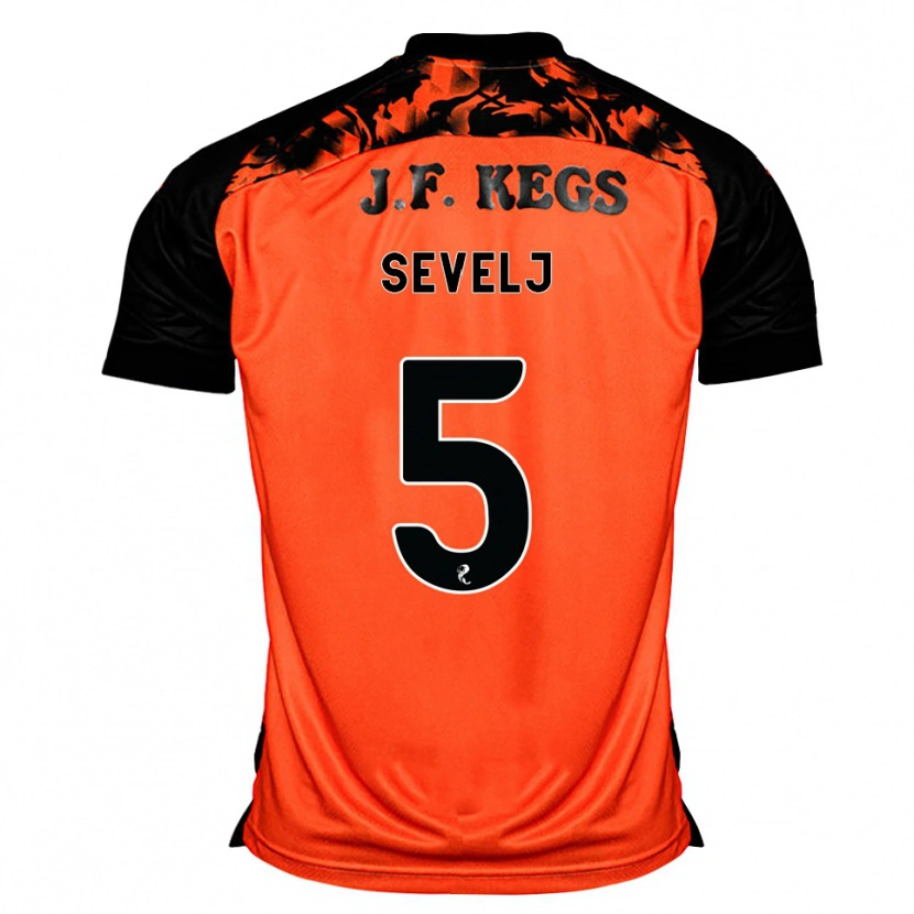 Danxen Heren Vicko Sevelj #5 Oranje Zwart Wit Thuisshirt Thuistenue 2026/27 T-Shirt
