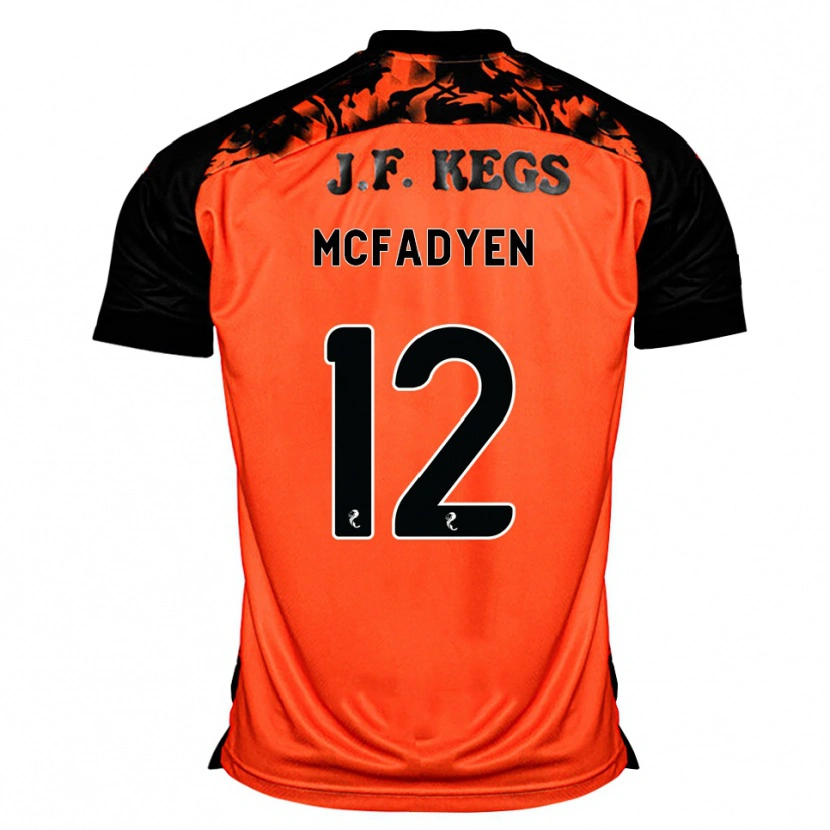 Danxen Heren Stacey Mcfadyen #12 Oranje Zwart Wit Thuisshirt Thuistenue 2026/27 T-Shirt