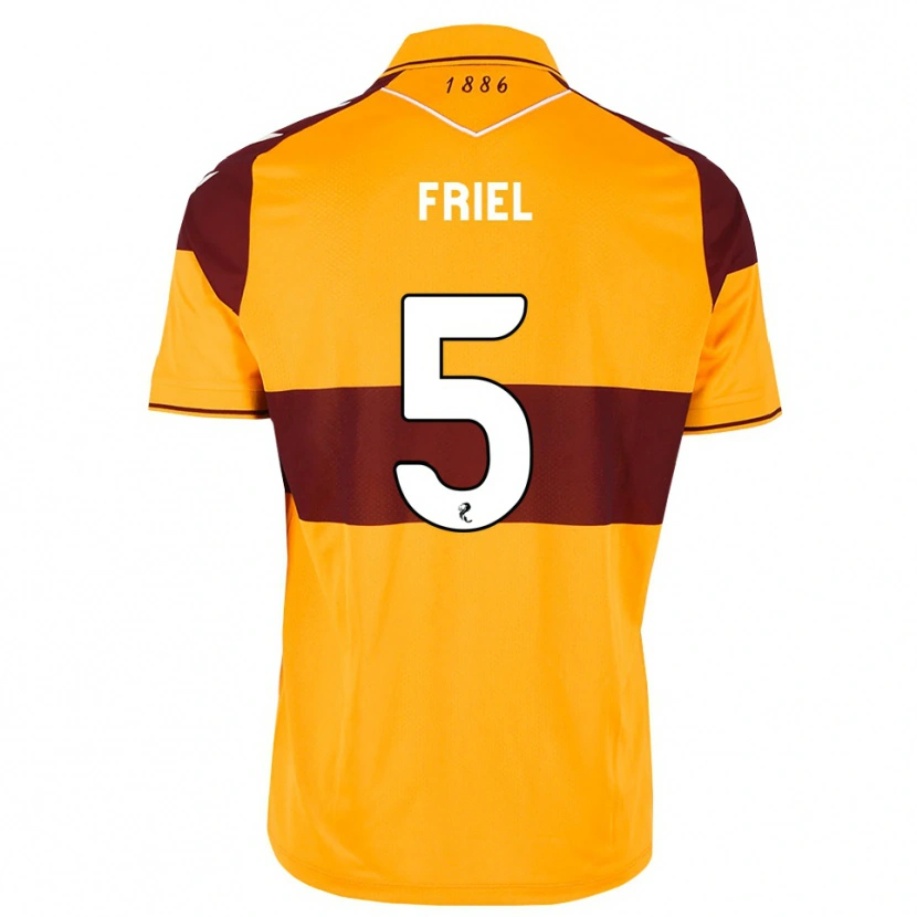 Danxen Heren Jon-Joe Friel #5 Kastanjebruin Oranje Thuisshirt Thuistenue 2026/27 T-Shirt