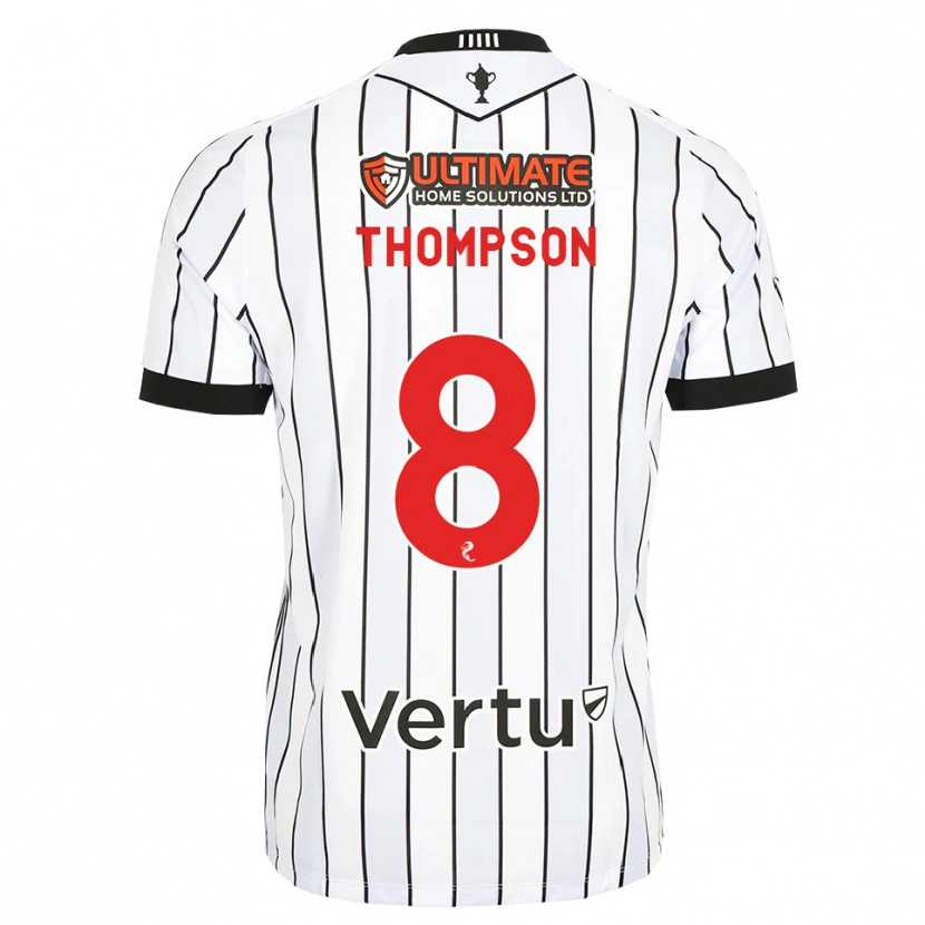 Danxen Heren Struan Thompson #8 Wit Zwart Rood Thuisshirt Thuistenue 2026/27 T-Shirt