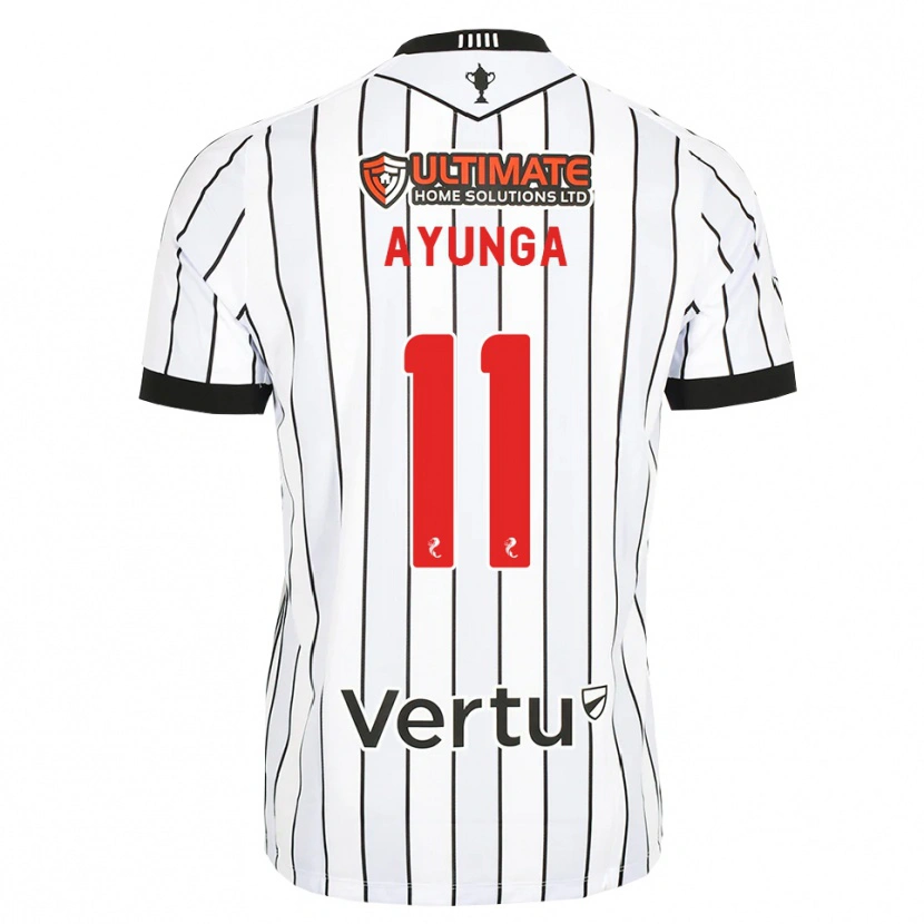 Danxen Heren Jonah Ayunga #11 Wit Zwart Rood Thuisshirt Thuistenue 2026/27 T-Shirt