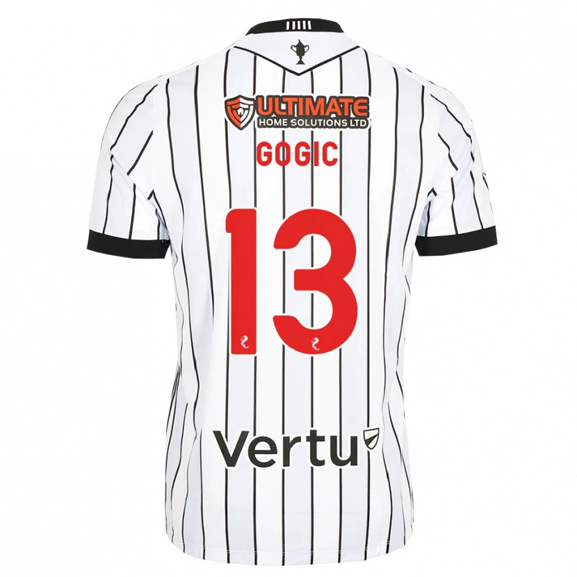 Danxen Heren Alex Gogic #13 Wit Zwart Rood Thuisshirt Thuistenue 2026/27 T-Shirt
