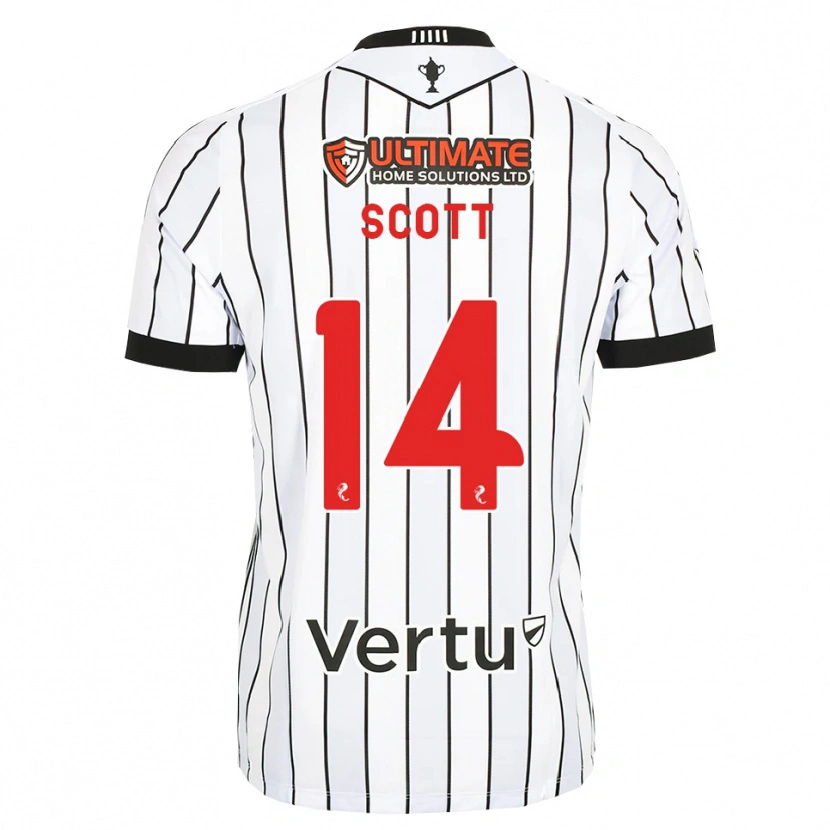 Danxen Heren James Scott #14 Wit Zwart Rood Thuisshirt Thuistenue 2026/27 T-Shirt