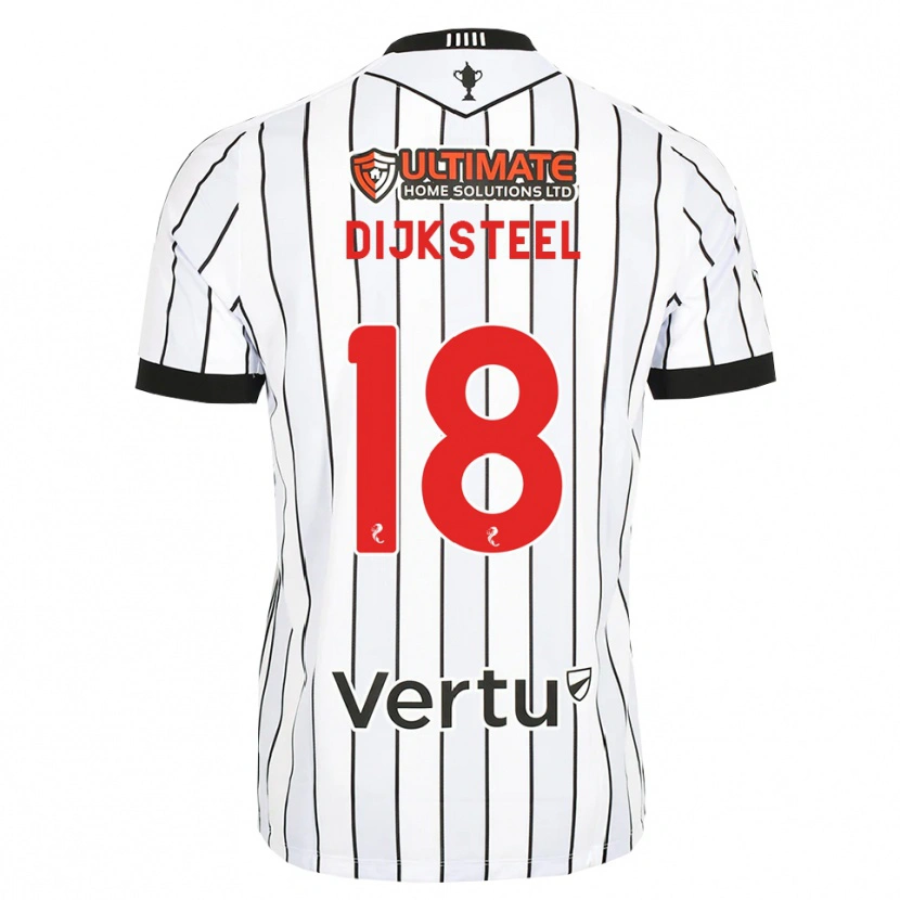 Danxen Heren Malik Dijksteel #18 Wit Zwart Rood Thuisshirt Thuistenue 2026/27 T-Shirt