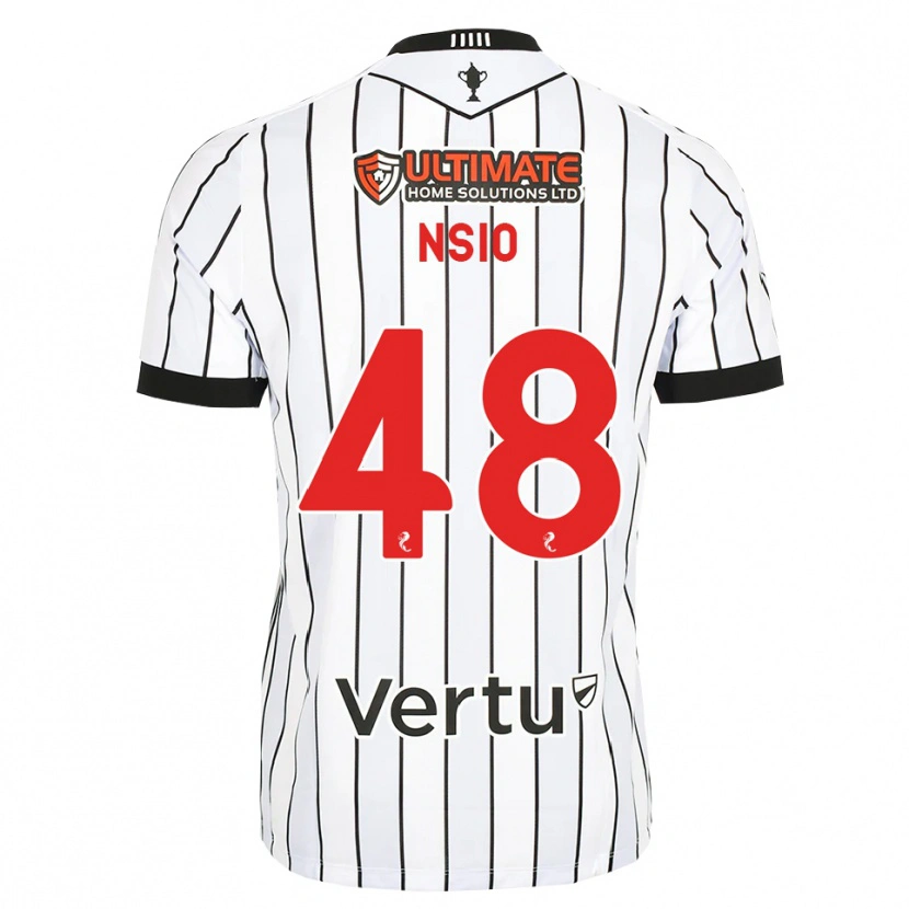 Danxen Heren Paul Nsio #48 Wit Zwart Rood Thuisshirt Thuistenue 2026/27 T-Shirt