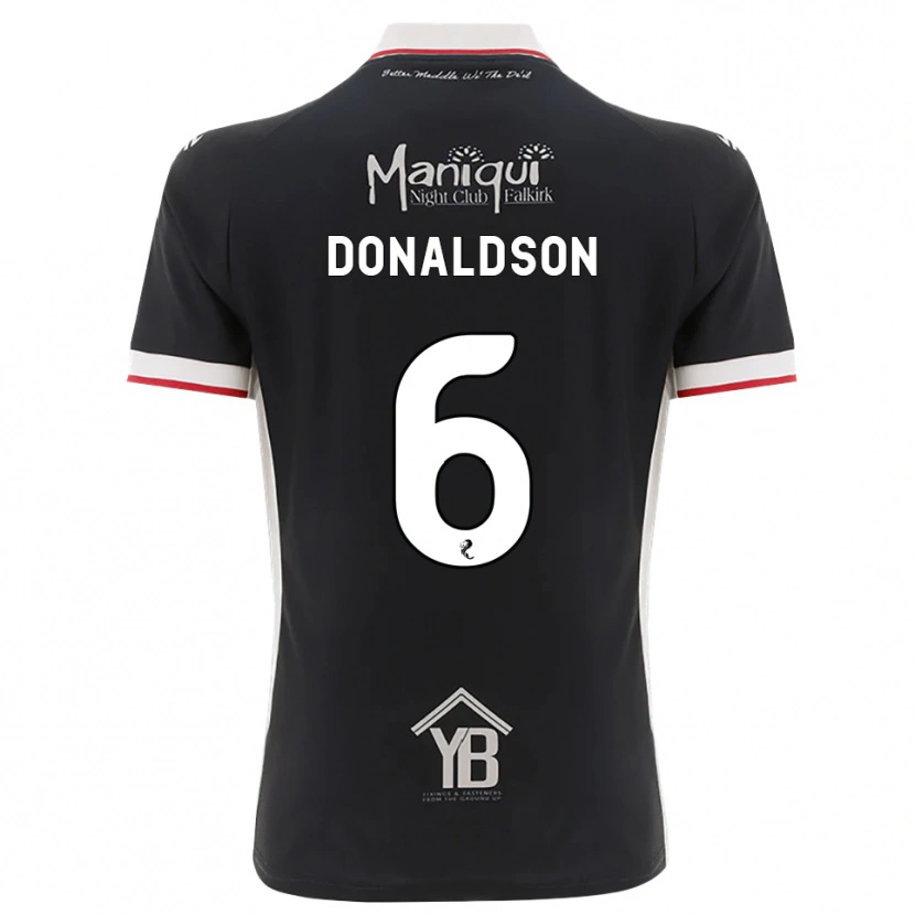 Danxen Heren Coll Donaldson #6 Zwart Wit Rood Thuisshirt Thuistenue 2026/27 T-Shirt