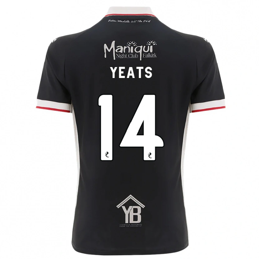 Danxen Heren Finn Yeats #14 Zwart Wit Rood Thuisshirt Thuistenue 2026/27 T-Shirt