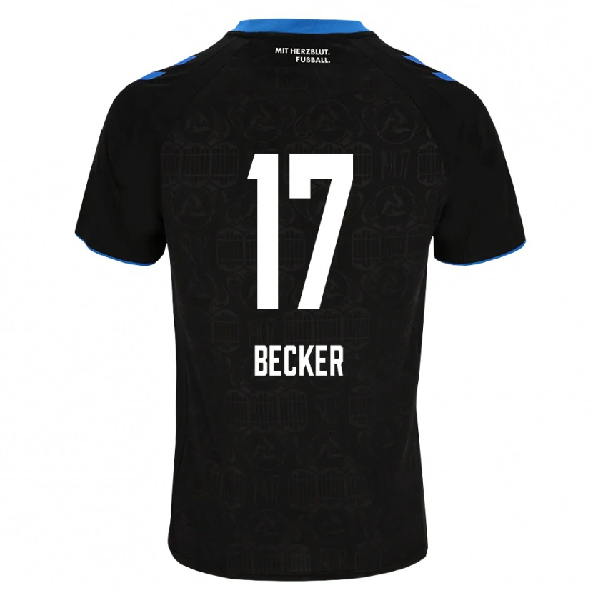 Danxen Heren Marlon Becker #17 Zwart Wit Rood Thuisshirt Thuistenue 2026/27 T-Shirt