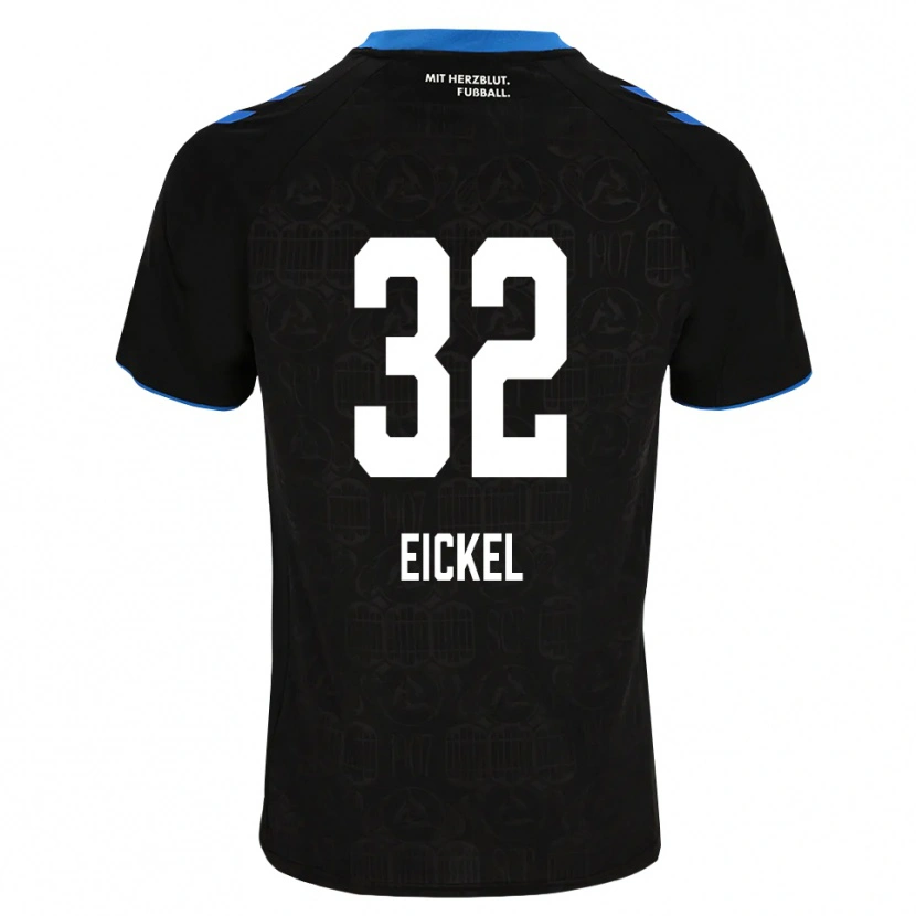 Danxen Heren Lasse Eickel #32 Zwart Wit Rood Thuisshirt Thuistenue 2026/27 T-Shirt