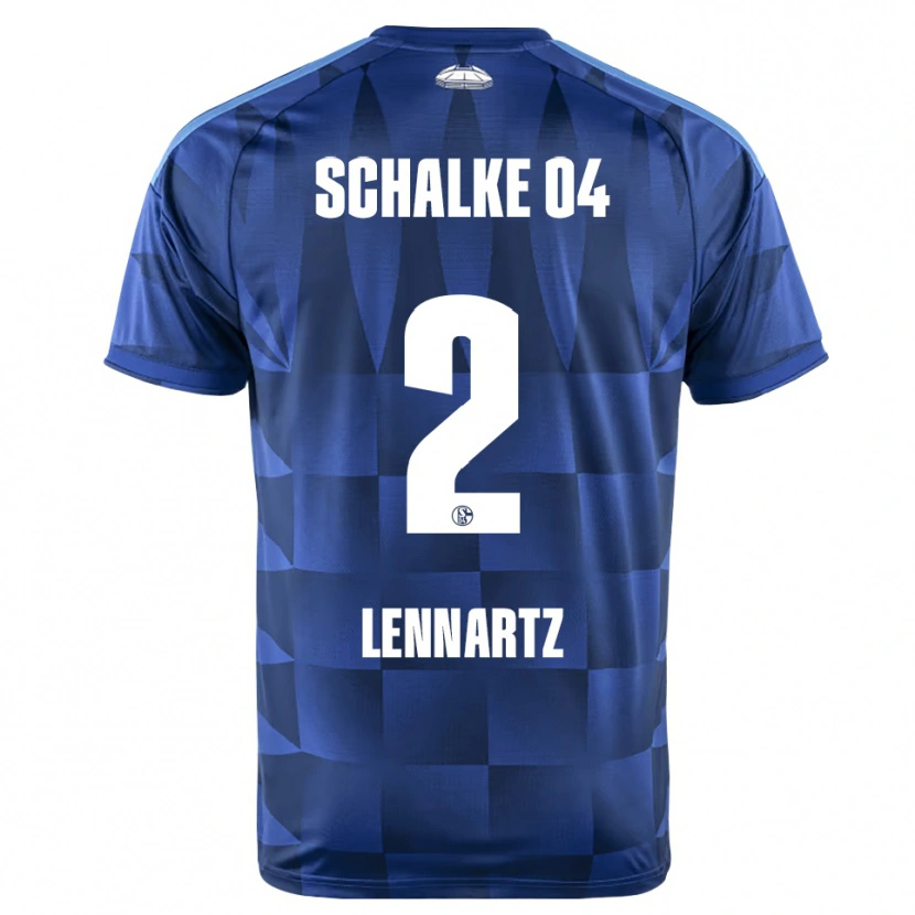 Danxen Heren Max Lennartz #2 Donkerblauw Geel Wit Thuisshirt Thuistenue 2026/27 T-Shirt