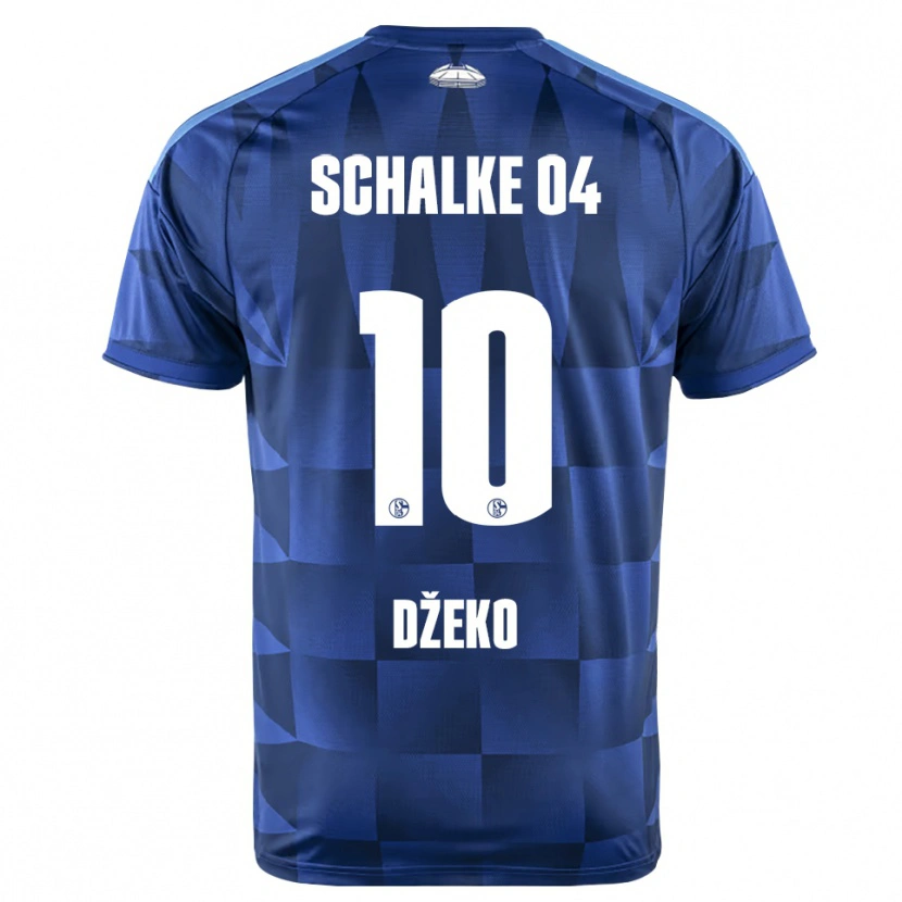 Danxen Heren Edin Dzeko #10 Donkerblauw Geel Wit Thuisshirt Thuistenue 2026/27 T-Shirt