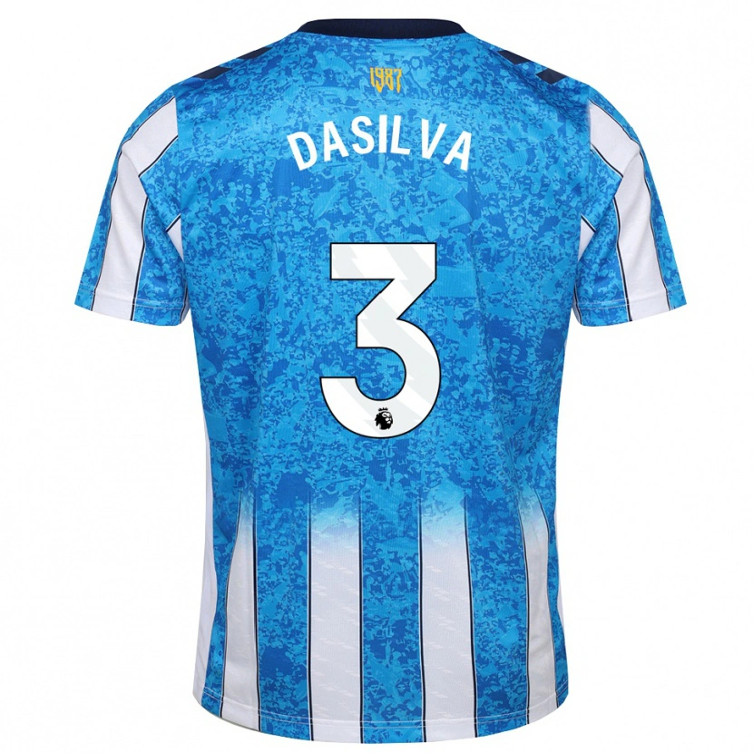 Danxen Heren Jay Dasilva #3 Wit Blauw Oranje Thuisshirt Thuistenue 2026/27 T-Shirt