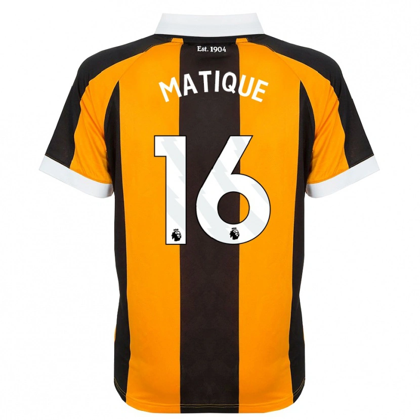 Danxen Heren Albert Matique #16 Oranje Zwart Wit Thuisshirt Thuistenue 2026/27 T-Shirt