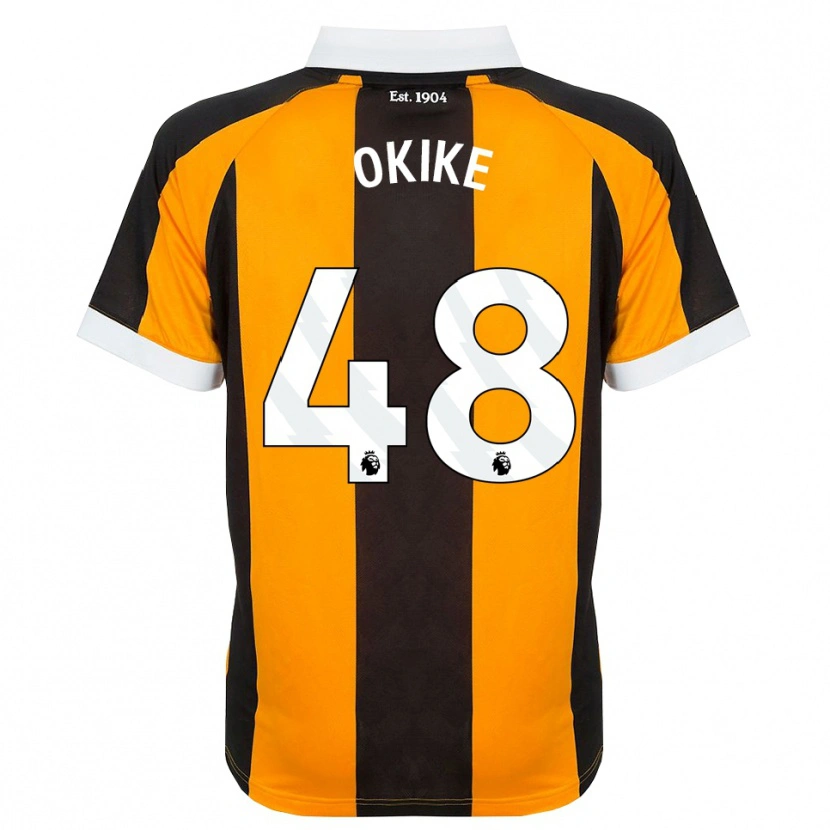 Danxen Heren Calvin Okike #48 Oranje Zwart Wit Thuisshirt Thuistenue 2026/27 T-Shirt